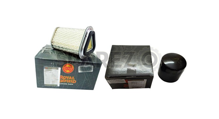 Genuine Royal Enfield Interceptor 650 Air Filter and Oil Filter Element - SPAREZO
